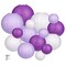 15-Piece Decorative Paper Lanterns - Purple, Lavender, and White for Bachelorette, Engagement, and Unicorn Birthday Party Decorations